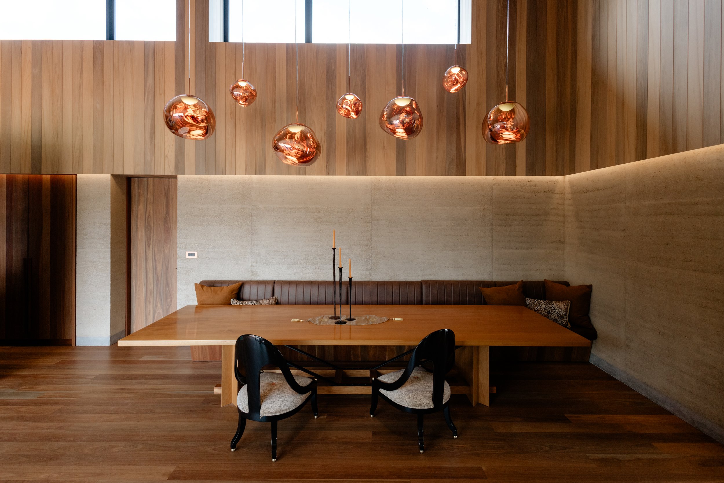 Dining room in the completed Matakana home