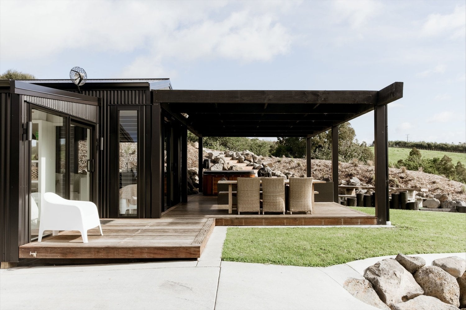 The Cabin exterior and covered deck