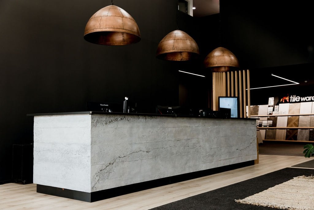 Completed commercial interior at Tilewarehouse